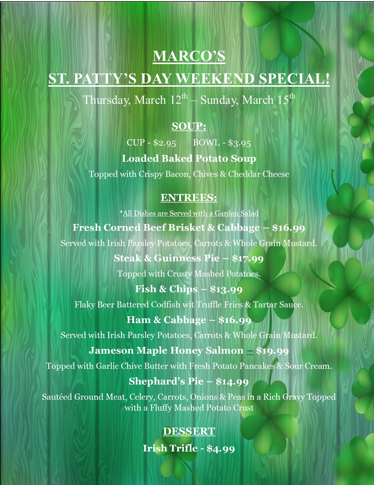 Pennsauken Restaurant Marco's Restaurant & Events